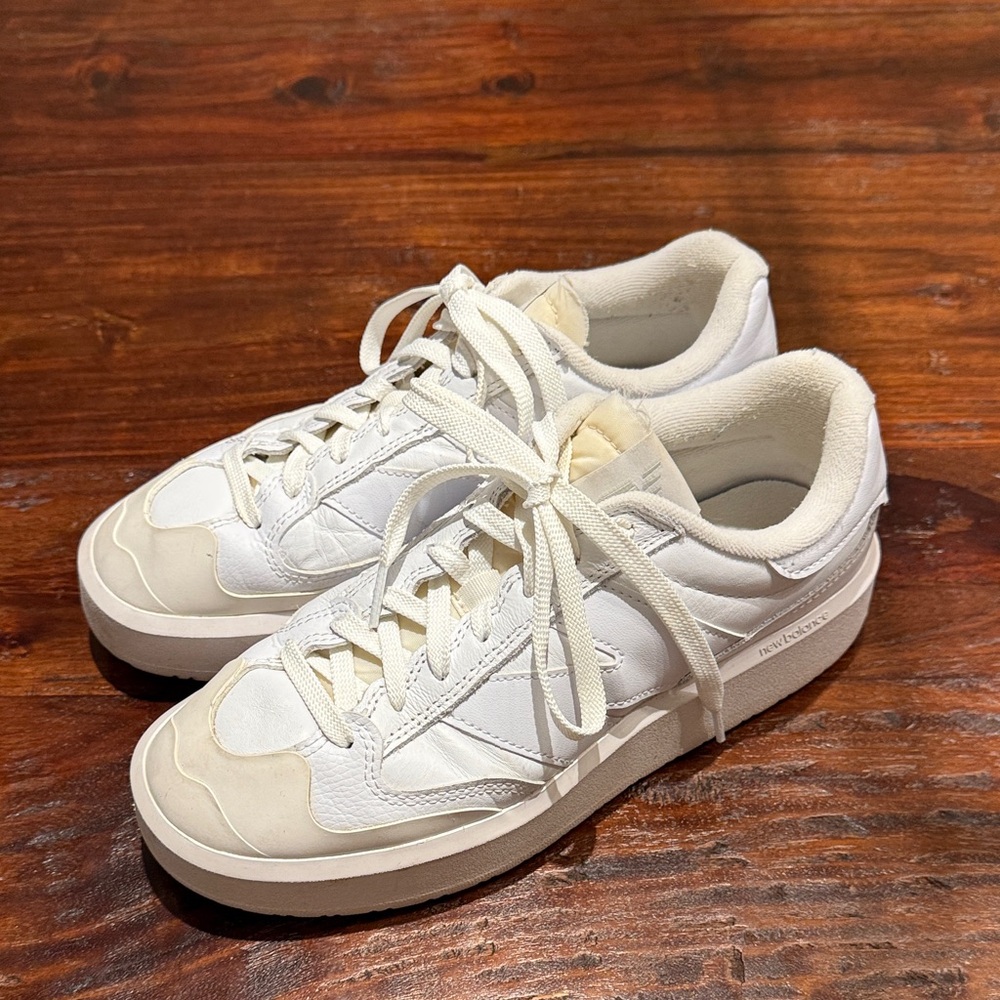 New Balance CT302 White Sneakers with Cream Accents